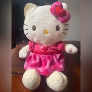 Hello Kitty 12” 2011 12” Plush Blushing Sanrio Pink Dress No Stains Clean